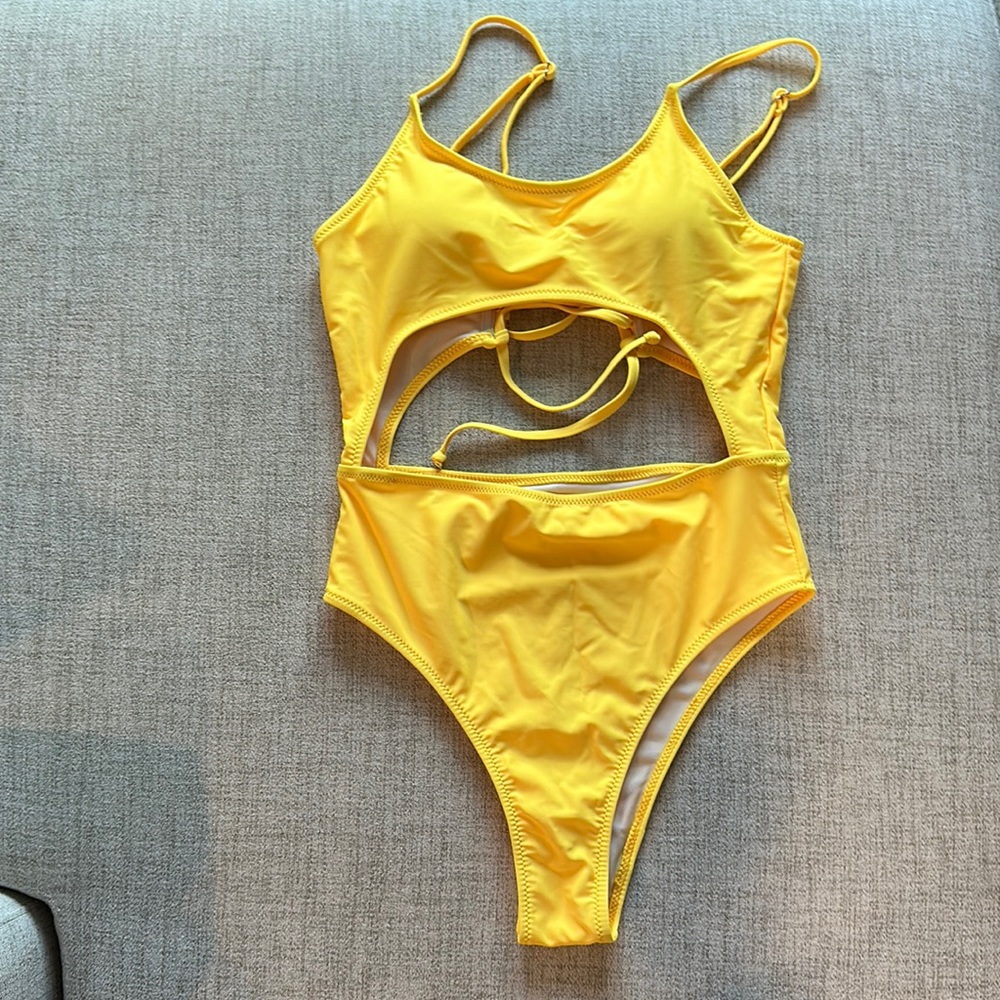 Yellow Mono-kini. Size S